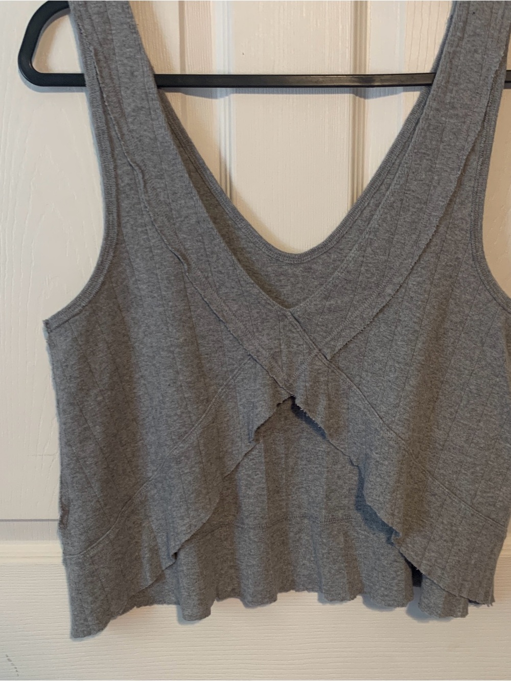 We The Free Gray Ribbed Cropped Tank - Picture 2 of 8
